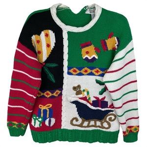 Vintage Segue Festive Christmas Holiday Knit Sweater